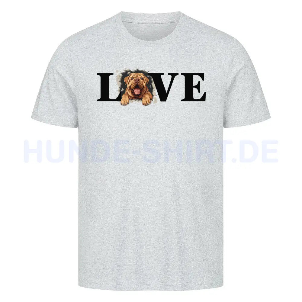 Premium T-Shirt "Shar Pei LOVE" Heather Grey – hunde-shirt.de