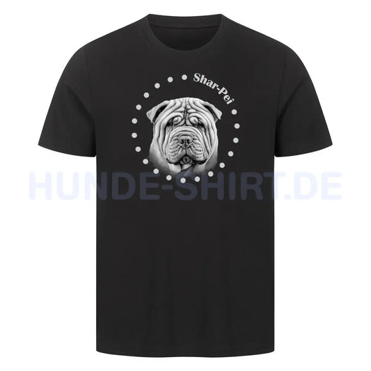 Premium T-Shirt "Shar Pei Rounded" Schwarz – hunde-shirt.de