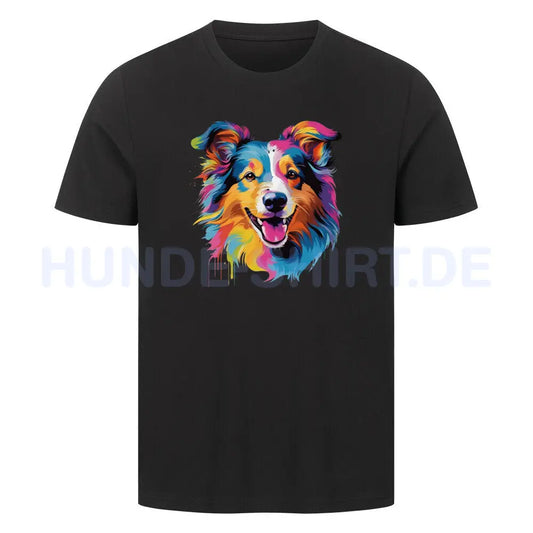 Premium T-Shirt "Sheltie - Fun" Schwarz – hunde-shirt.de