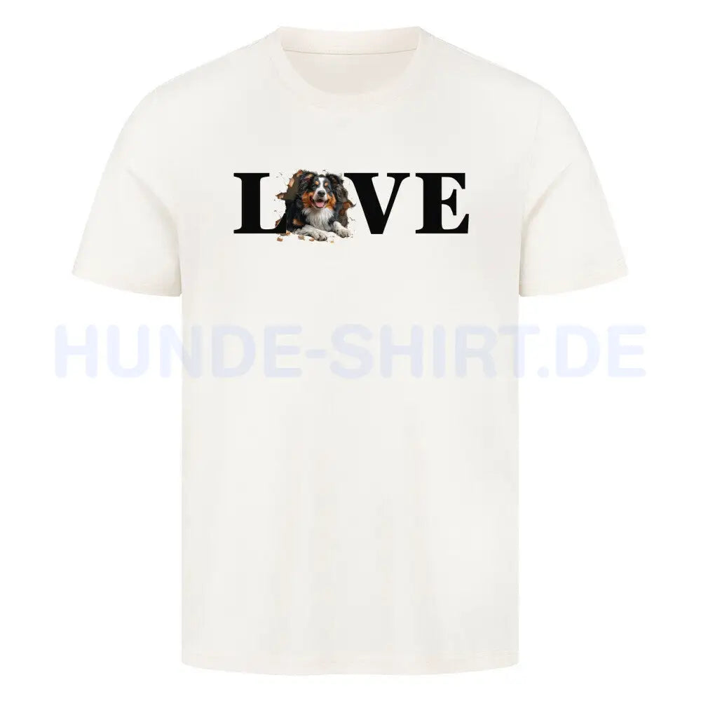 Premium T-Shirt "Sheltie LOVE" Natural Raw – hunde-shirt.de