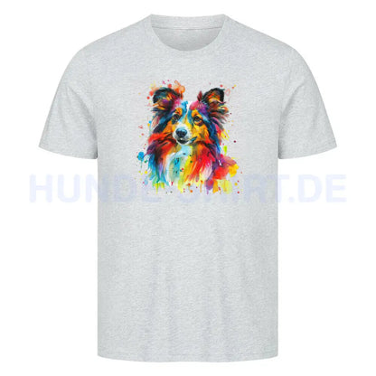 Premium T-Shirt "Sheltie Paint" Heather Grey – hunde-shirt.de