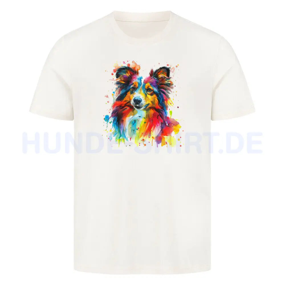 Premium T-Shirt "Sheltie Paint" Natural Raw – hunde-shirt.de