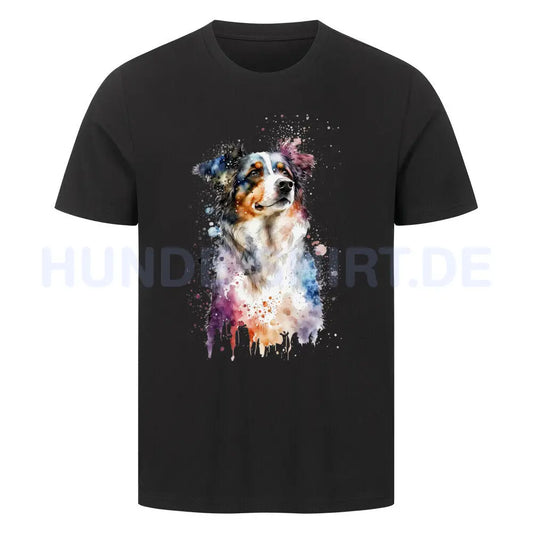 Premium T-Shirt "Sheltie Paint" Schwarz – hunde-shirt.de