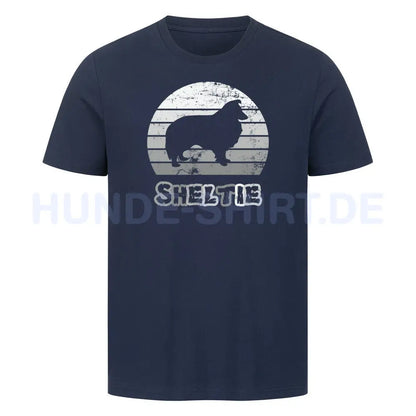 Premium T-Shirt "Sheltie" French Navy – hunde-shirt.de