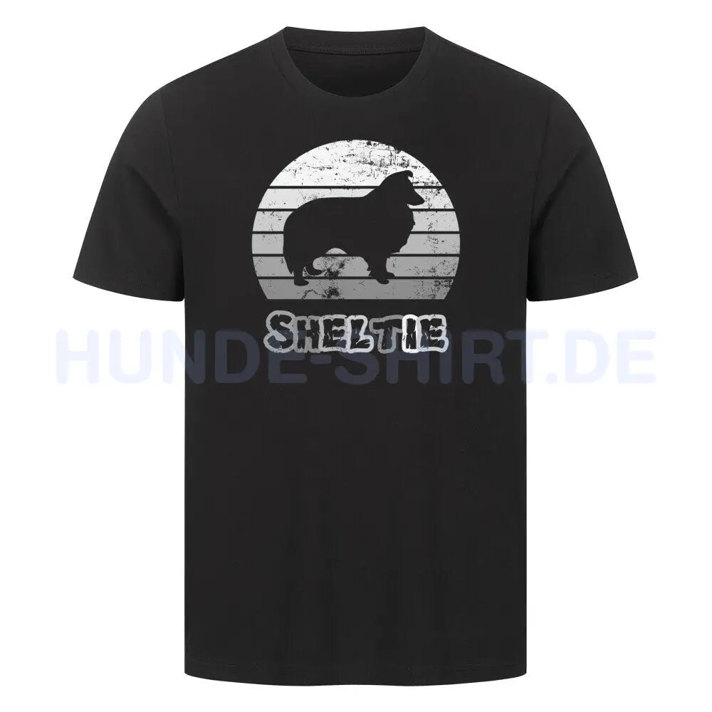 Premium T-Shirt "Sheltie" Schwarz – hunde-shirt.de