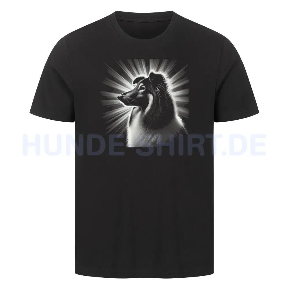 Premium T-Shirt "Sheltie - Shine" Schwarz – hunde-shirt.de