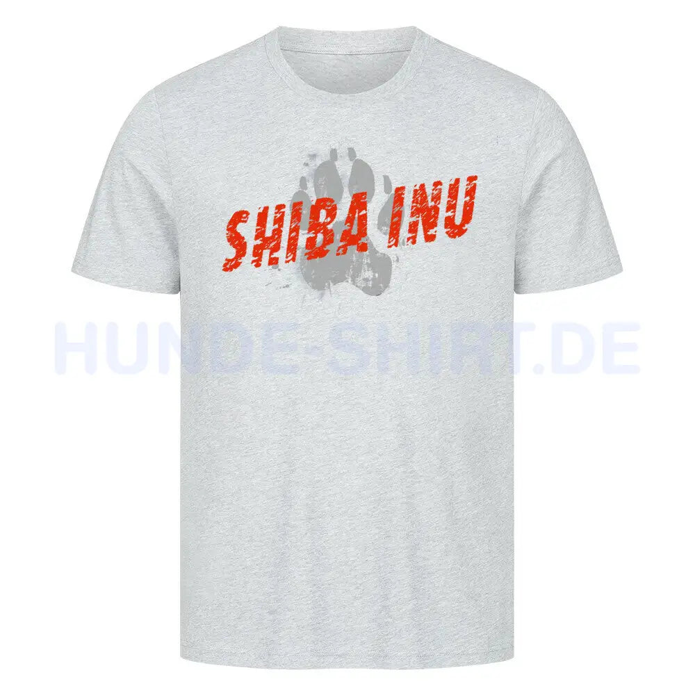 Premium T-Shirt "Shiba Inu - PAW" Heather Grey – hunde-shirt.de