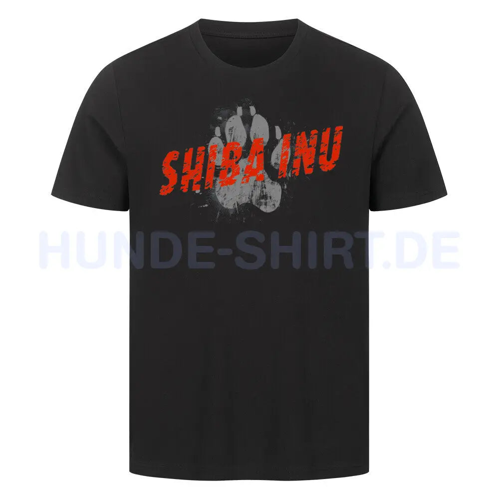 Premium T-Shirt "Shiba Inu - PAW" Schwarz – hunde-shirt.de