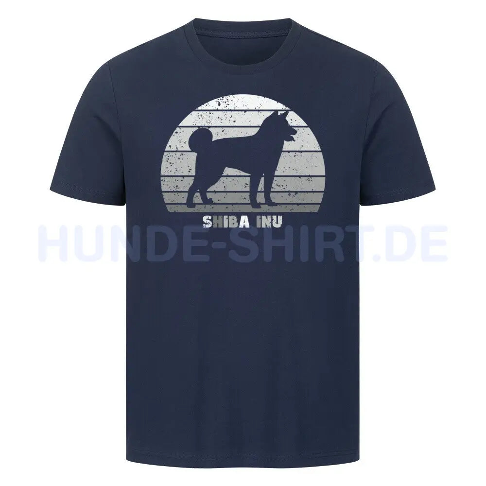 Premium T-Shirt "Shiba Inu" French Navy – hunde-shirt.de