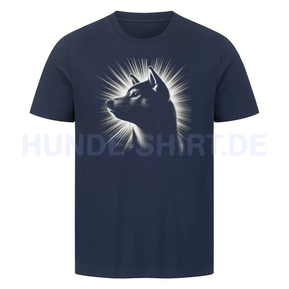 Premium T-Shirt "Shiba Inu - Shine" French Navy – hunde-shirt.de