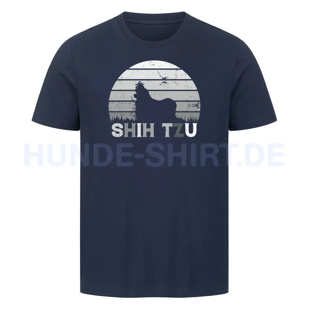 Premium T-Shirt "Shih Tzu 2" French Navy – hunde-shirt.de