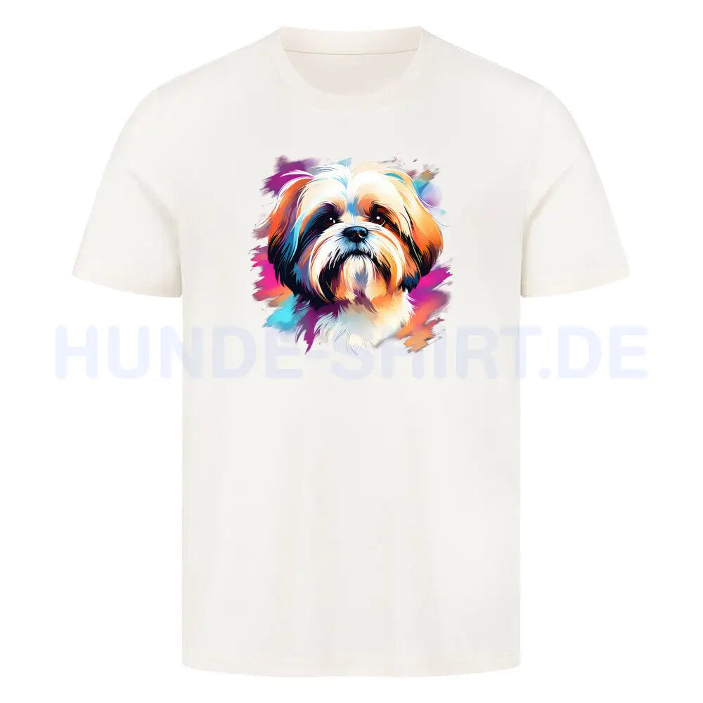 Premium T-Shirt "Shih Tzu Paint" Natural Raw – hunde-shirt.de