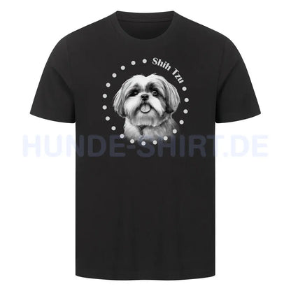 Premium T-Shirt "Shih Tzu Rounded" Schwarz – hunde-shirt.de