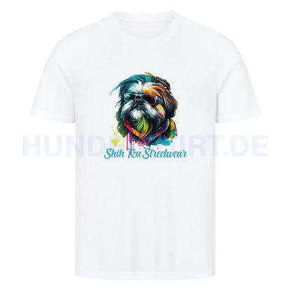 Premium T-Shirt "Shih Tzu - Streetwear" Weiß – hunde-shirt.de