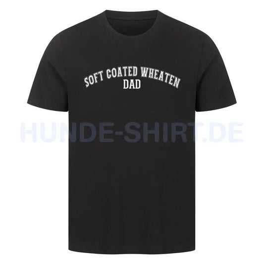 Premium T-Shirt "Soft Coated Wheaten - DAD" Schwarz – hunde-shirt.de