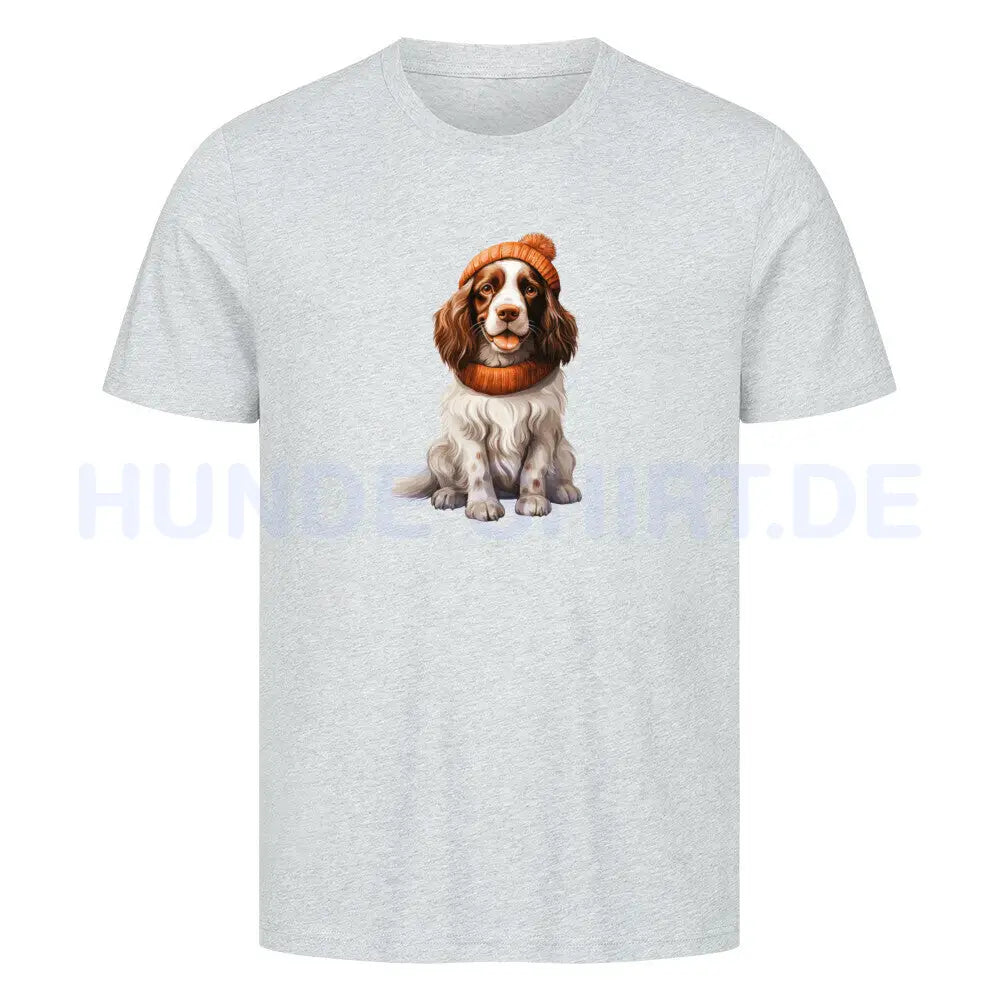 Premium T-Shirt "Springer Spaniel - Cold" Heather Grey – hunde-shirt.de