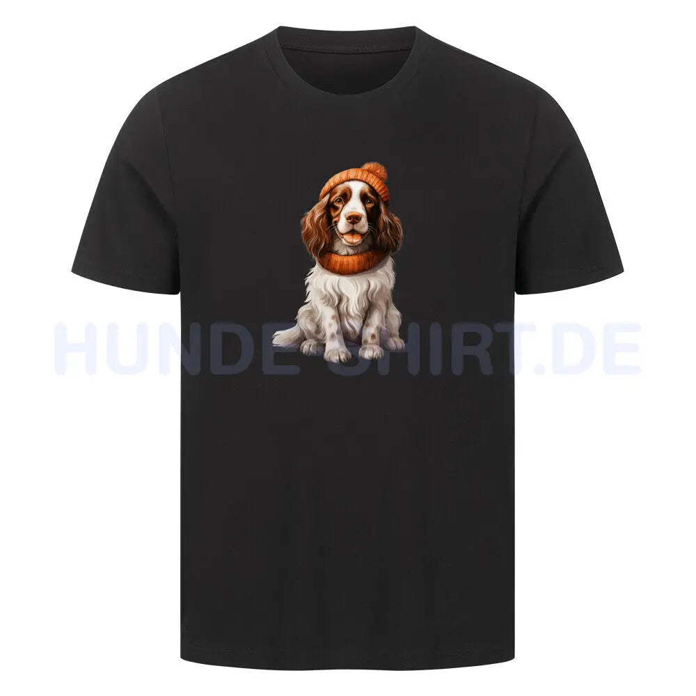 Premium T-Shirt "Springer Spaniel - Cold" Schwarz – hunde-shirt.de