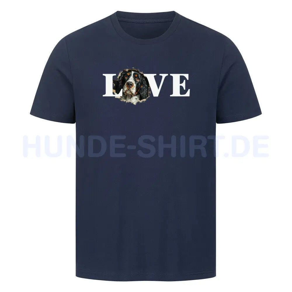 Premium T-Shirt "Springer Spaniel - LOVE" French Navy – hunde-shirt.de