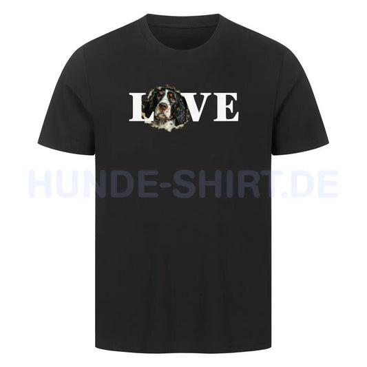 Premium T-Shirt "Springer Spaniel - LOVE" Schwarz – hunde-shirt.de