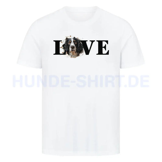 Premium T-Shirt "Springer Spaniel LOVE" Weiß – hunde-shirt.de