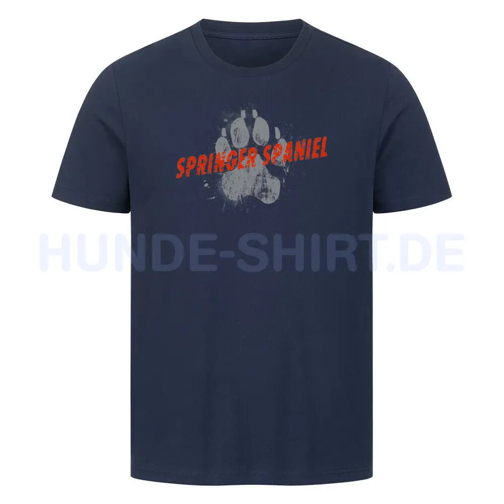 Premium T-Shirt "Springer Spaniel - PAW" French Navy – hunde-shirt.de