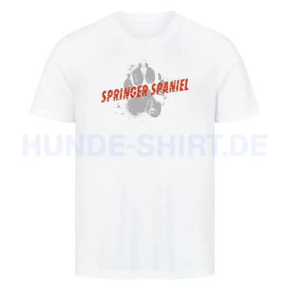 Premium T-Shirt "Springer Spaniel - PAW" Weiß – hunde-shirt.de