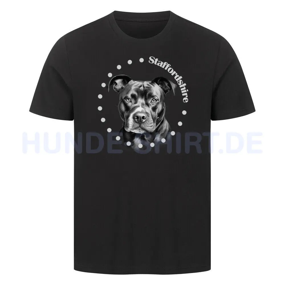 Premium T-Shirt " Staffordshire Bull Terrier R" Schwarz – hunde-shirt.de