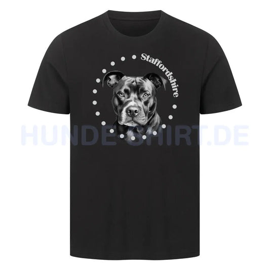 Premium T-Shirt " Staffordshire Bull Terrier R" Schwarz – hunde-shirt.de