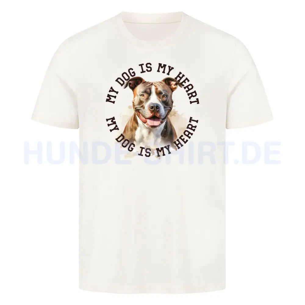 Premium T-Shirt "Staffordshire Bullterrier" Natural Raw – hunde-shirt.de