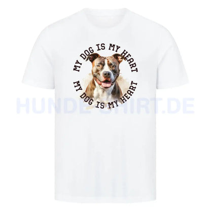 Premium T-Shirt "Staffordshire Bullterrier" Weiß – hunde-shirt.de