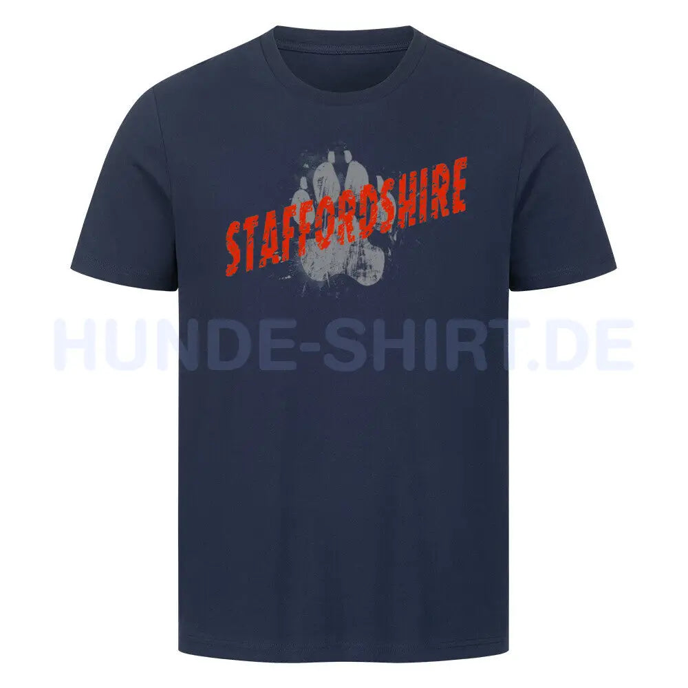 Premium T-Shirt "Staffordshire - PAW" French Navy – hunde-shirt.de