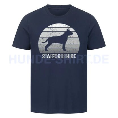 Premium T-Shirt "Staffordshire Terrier S" French Navy – hunde-shirt.de