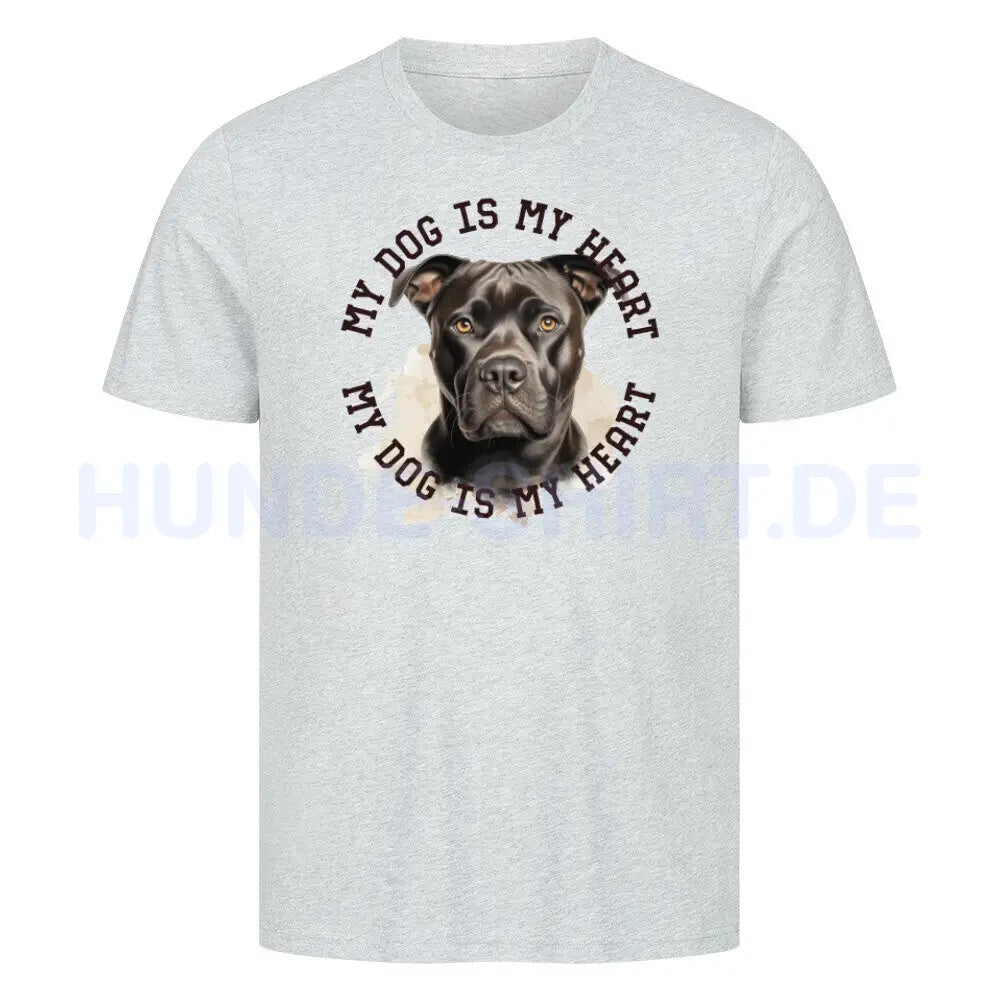 Premium T-Shirt "Staffordshire Terrier" Heather Grey – hunde-shirt.de