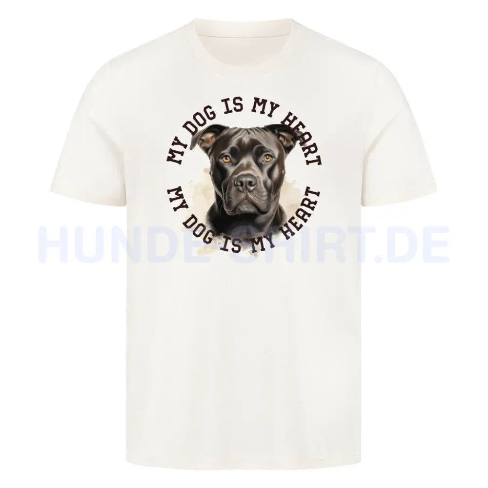 Premium T-Shirt "Staffordshire Terrier" Natural Raw – hunde-shirt.de