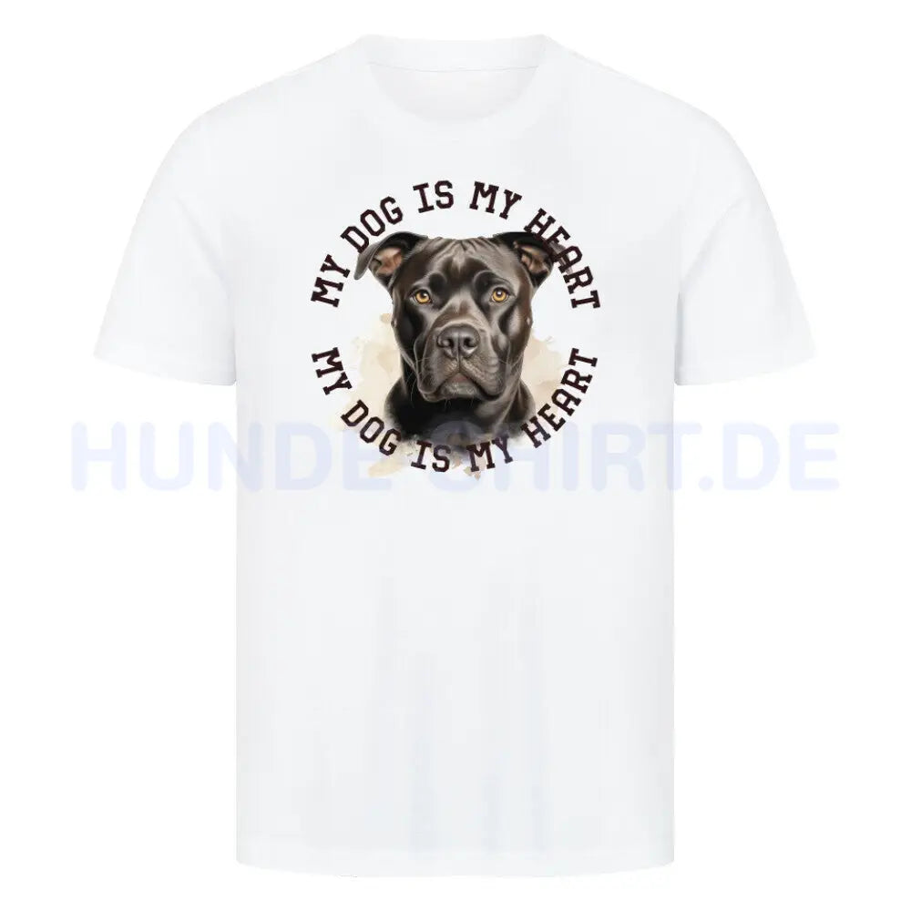 Premium T-Shirt "Staffordshire Terrier" Weiß – hunde-shirt.de