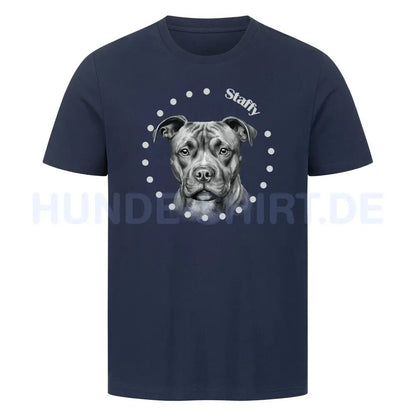 Premium T-Shirt "Staffy R" French Navy – hunde-shirt.de