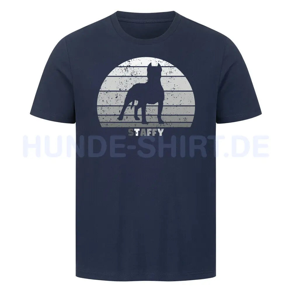 Premium T-Shirt "Staffy" French Navy – hunde-shirt.de