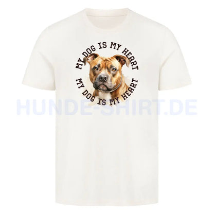 Premium T-Shirt "Staffy" Natural Raw – hunde-shirt.de