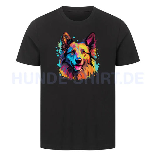 Premium T-Shirt "Tervueren - Paint" Schwarz – hunde-shirt.de