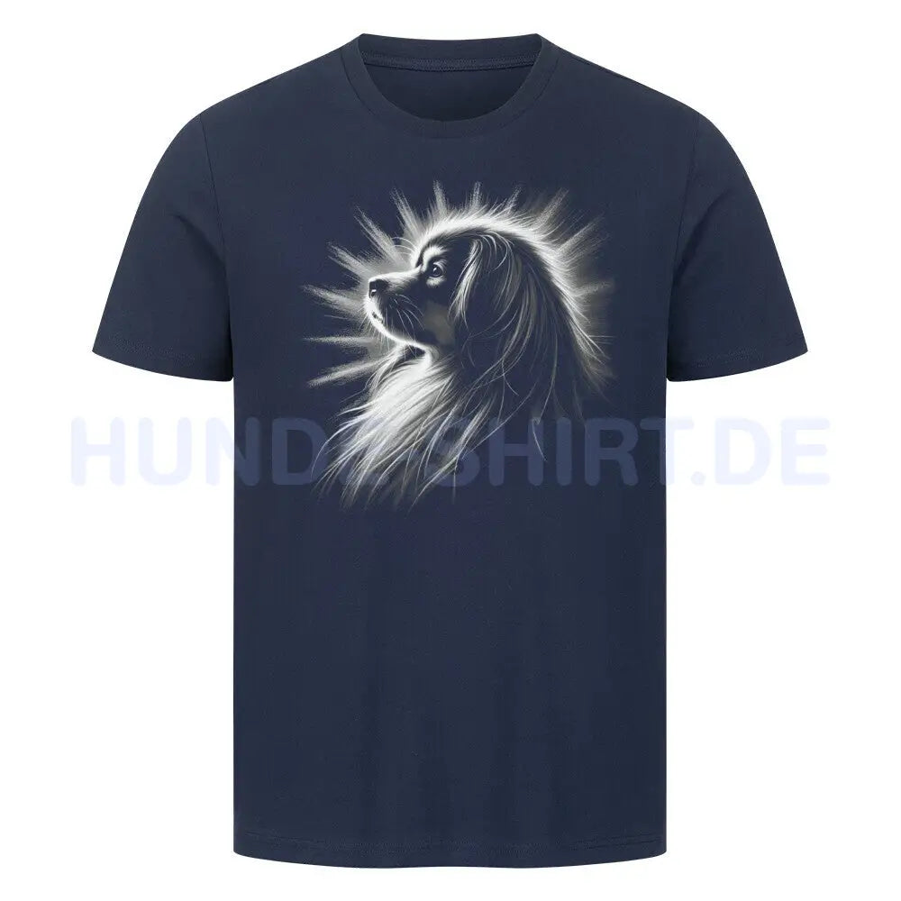 Premium T-Shirt "Tibet Spaniel - Shine" French Navy – hunde-shirt.de