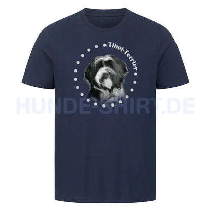 Premium T-Shirt "Tibet Terrier R" French Navy – hunde-shirt.de