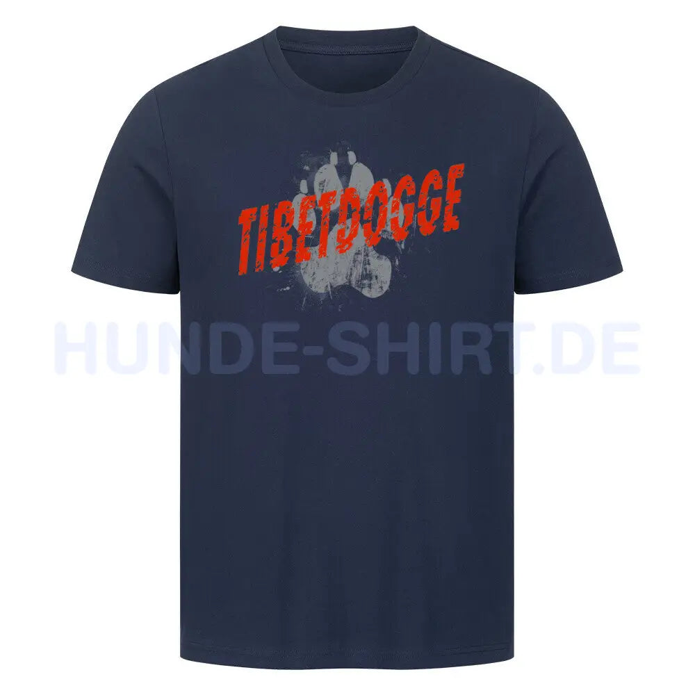 Premium T-Shirt "Tibetdogge - PAW" French Navy – hunde-shirt.de