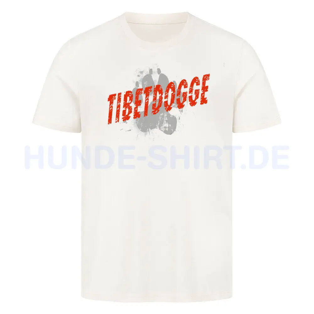 Premium T-Shirt "Tibetdogge - PAW" Natural Raw – hunde-shirt.de