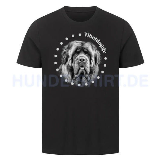 Premium T-Shirt "Tibetdogge" Schwarz – hunde-shirt.de