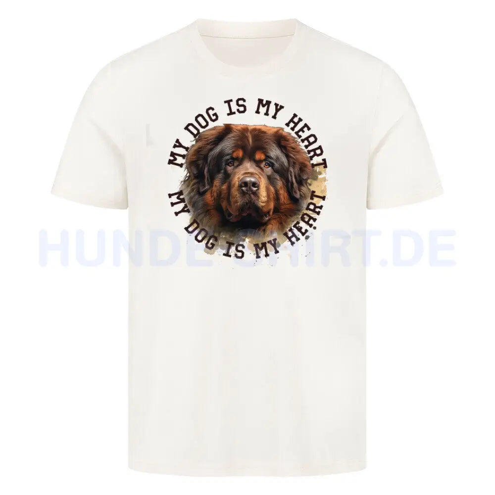 Premium T-Shirt "Tibetmastiff HEART" Natural Raw – hunde-shirt.de