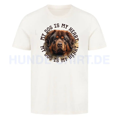 Premium T-Shirt "Tibetmastiff HEART" Natural Raw – hunde-shirt.de