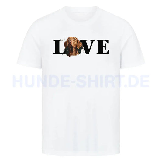 Premium T-Shirt "Vizsla LOVE" Weiß – hunde-shirt.de