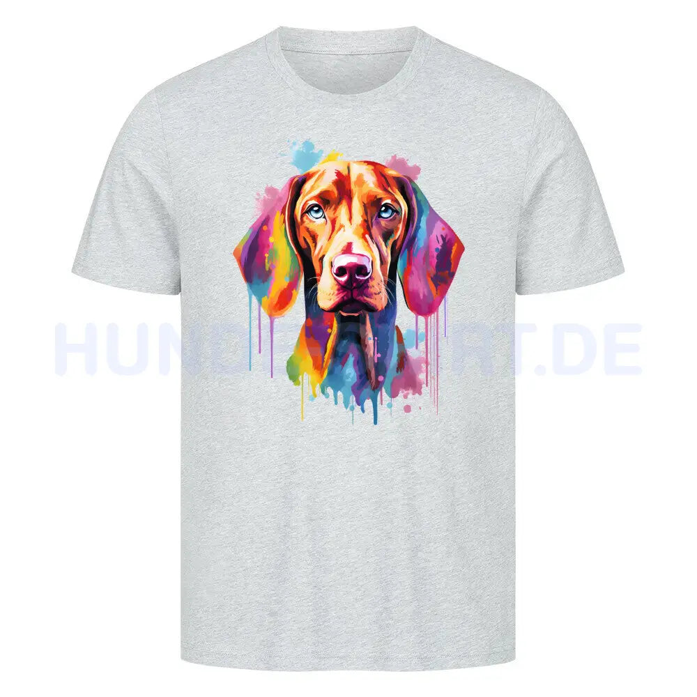 Premium T-Shirt "Vizsla Paint" Heather Grey – hunde-shirt.de