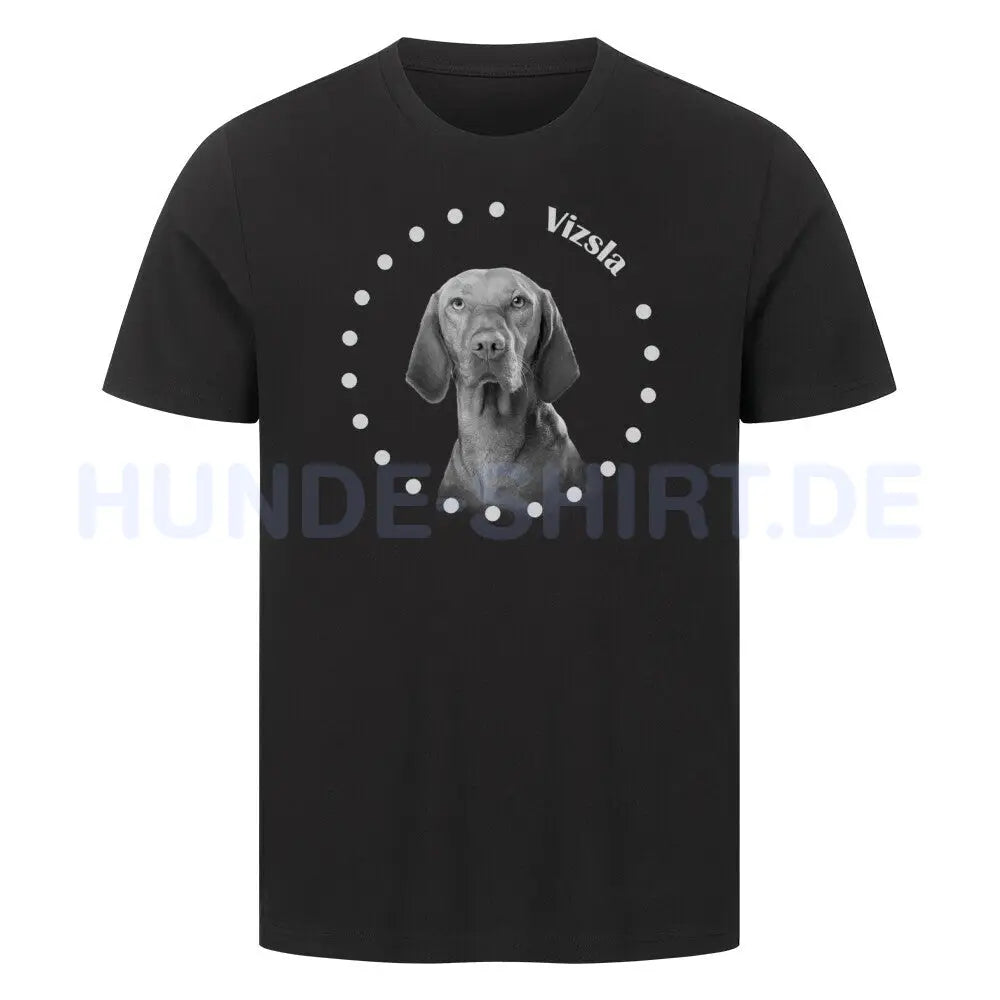 Premium T-Shirt "Vizsla R" Schwarz – hunde-shirt.de