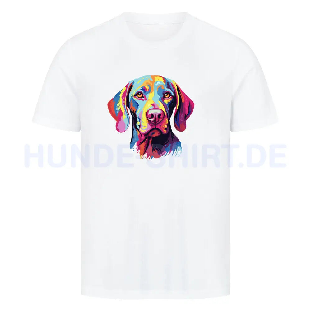 Premium T-Shirt "Weimaraner - ART" Weiß – hunde-shirt.de